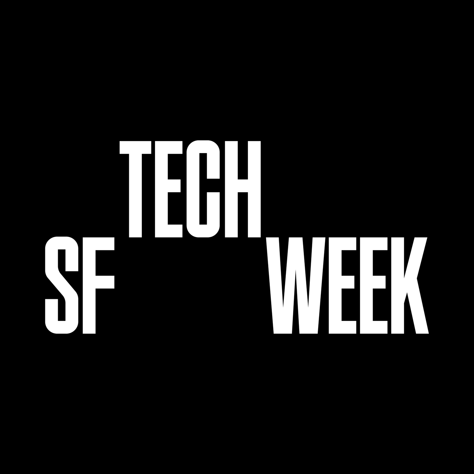 Copy of White on Black Background SFTW Logo SF Tech Week 2025